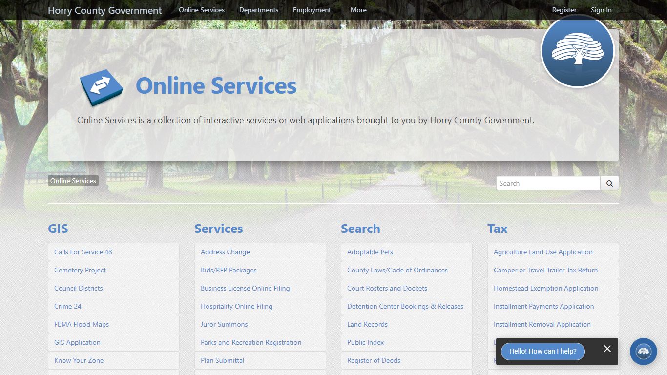 Online Services - Horry County Government